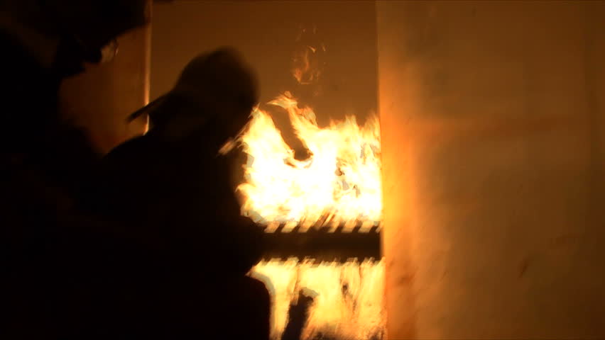 Firefighters in action
