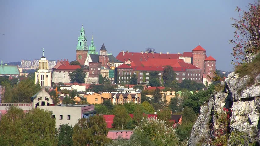 Krakow panorama with Wawel Royal Castle, Poland