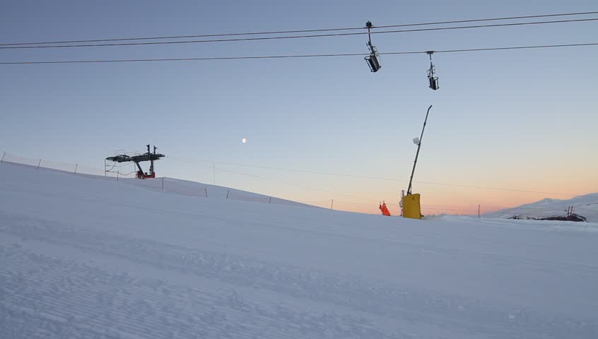 Winter ski resort