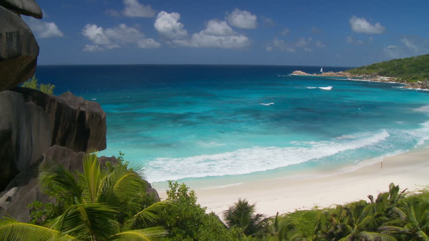 fantastic sandy beach on la digue, a island like paradise