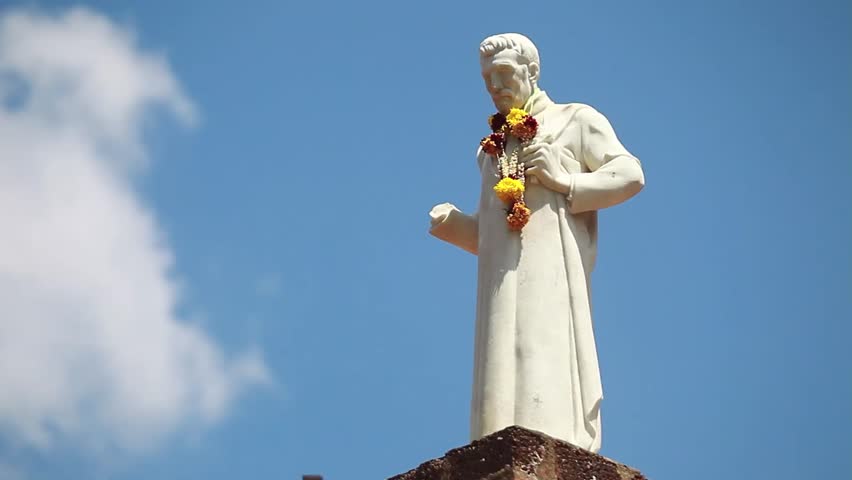 St Francis Xavier Statue. Located at St Paul's hill, Malacca, 170km from Kuala Lumpur, Malaysia.