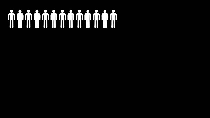 the graphic of counting human icons for visual presentation