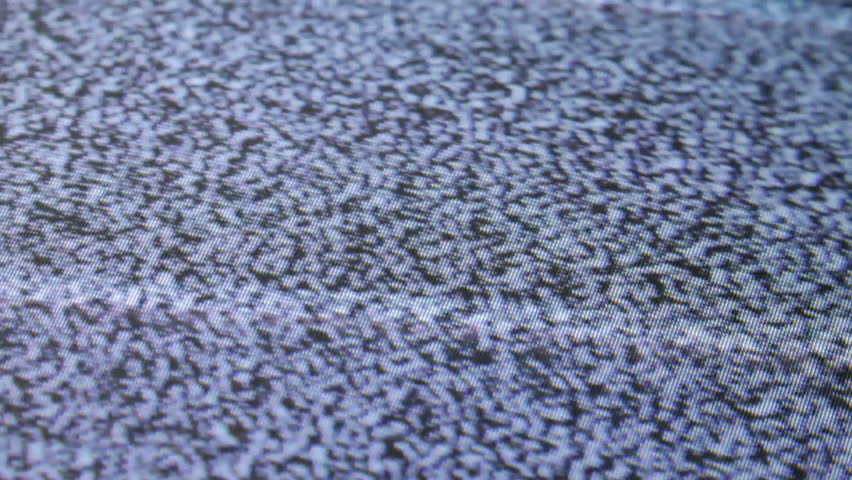 TV screen static with blood