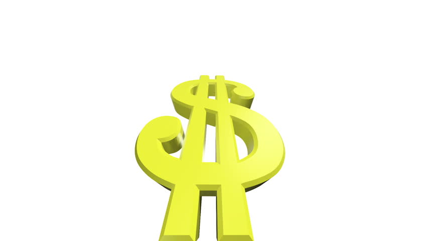 A cement Dollar crumbling into pieces from the top, conceptual illustration of the fall of the Euro.