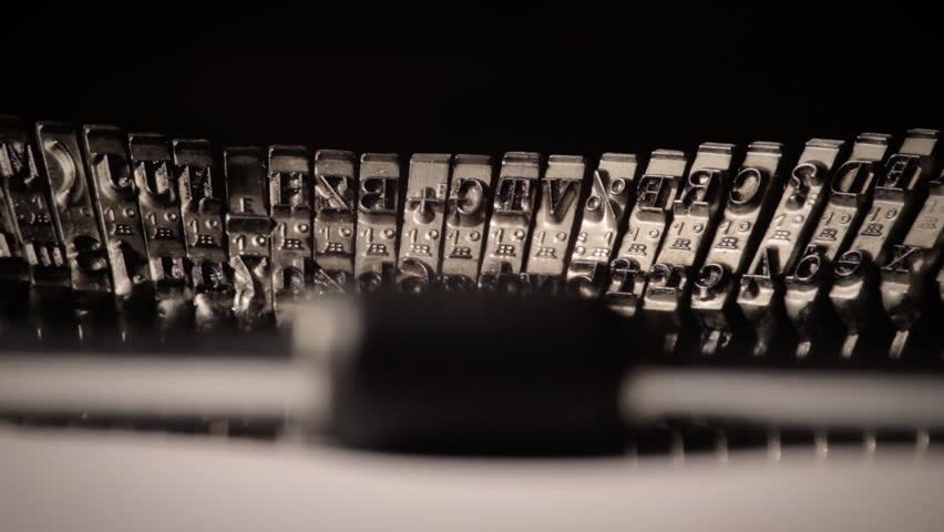 Typewriter. Fast typing. Dexterity in typewriting. Visible metal types and fingers secretary.
Clip ID: type-detal-7_HD