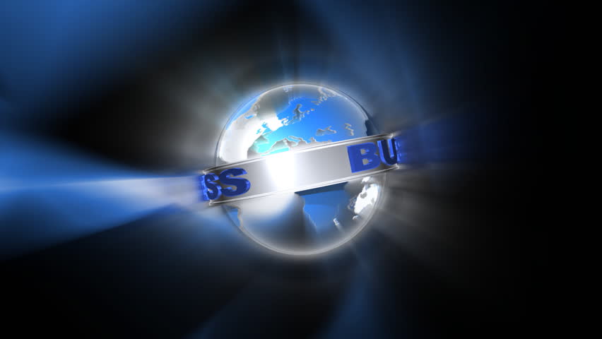 World globe with the word business