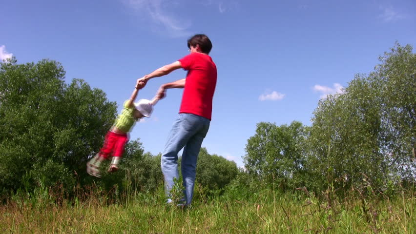 Father rotate daughter 