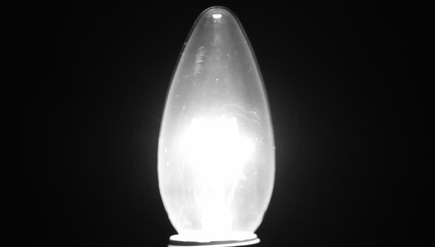 A flickering light bulb