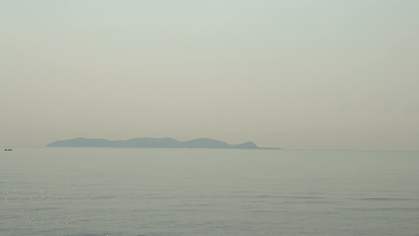 Misty morning sea