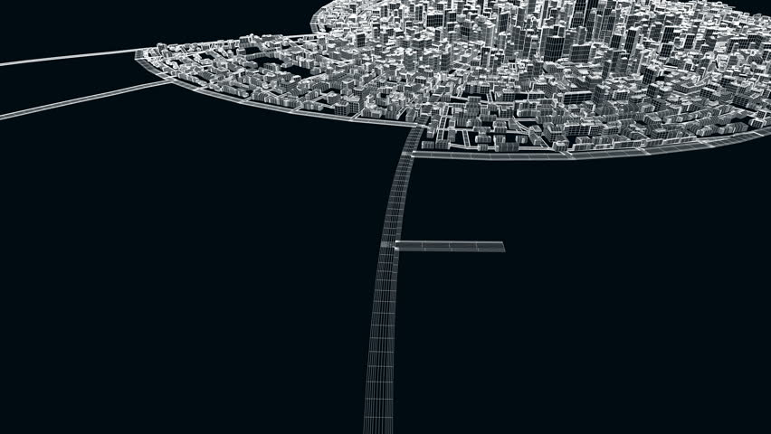 Flying in the city, sketch