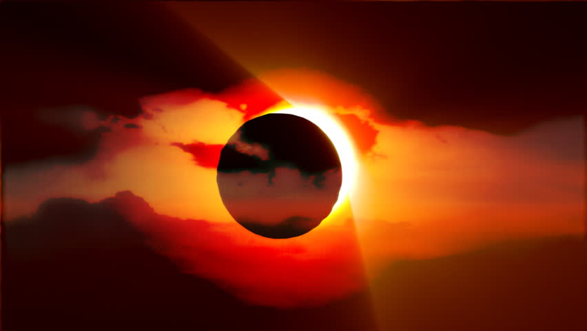 realistic solar eclipse simulation with warm air distortion