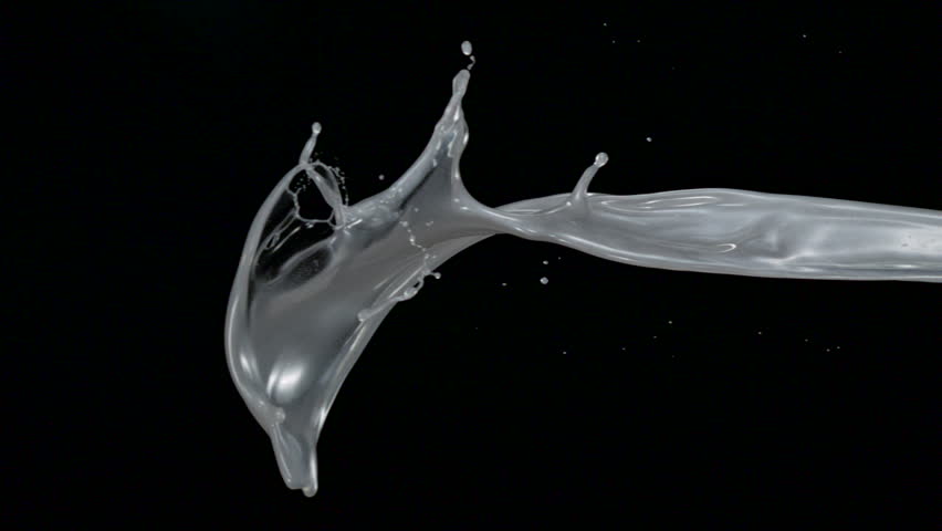 Gold and sliver liquid splash in the air shooting with high speed camera, phantom flex.
