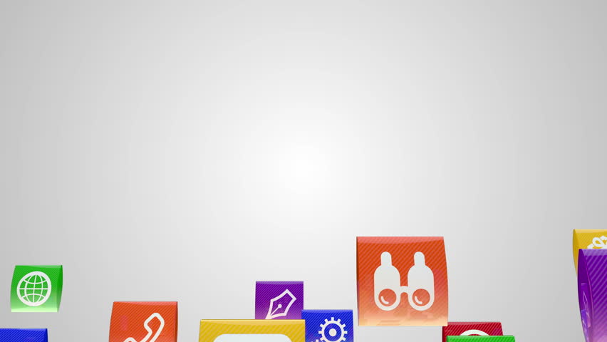 icons fly transition with alpha