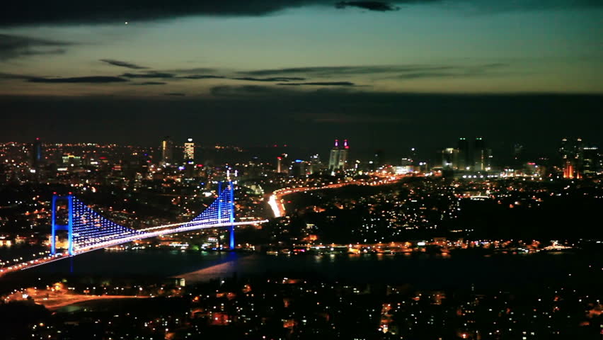 Bosphorus Bridge at the night  istanbul Turkey 