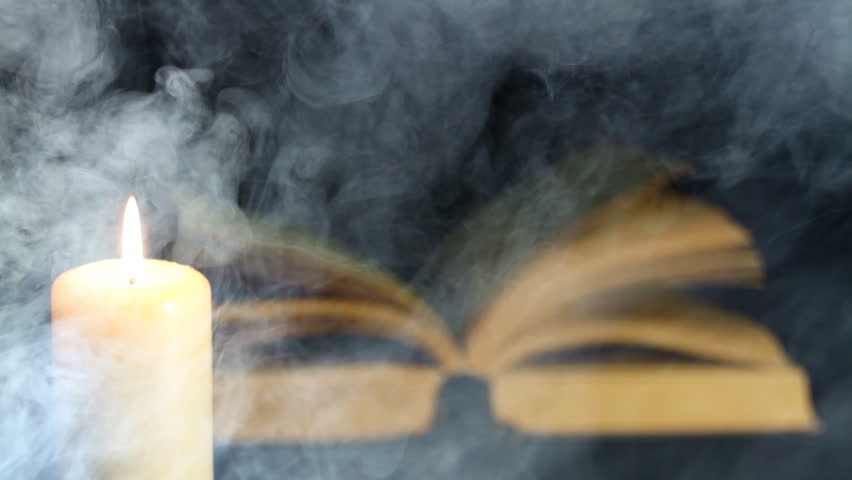Witch Book in Fog