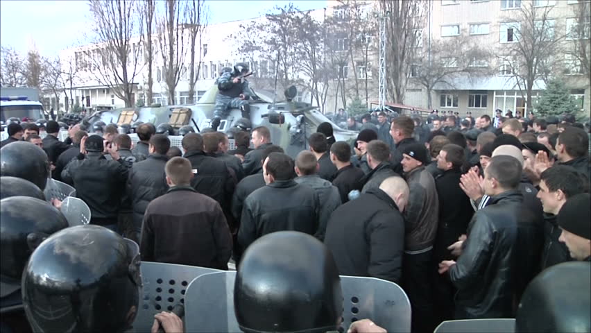 KIEV - MARCH 31: Training of militia (police) to disperse mass disorders on March 31, 2012 in Kiev. 