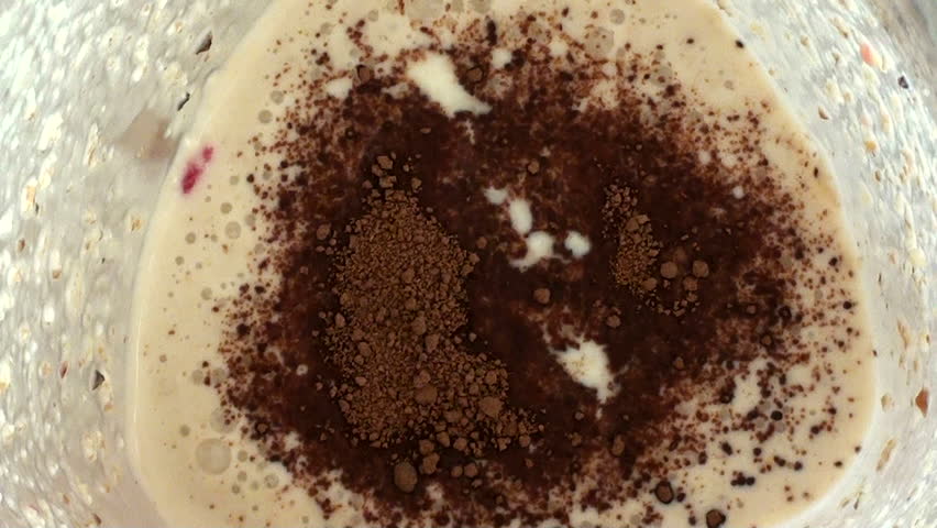 Blender closeup. Mixing Ingredients for cocktail