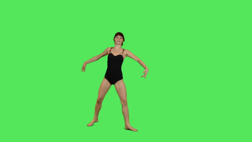 Female Ballet Dancer  on greenscreen