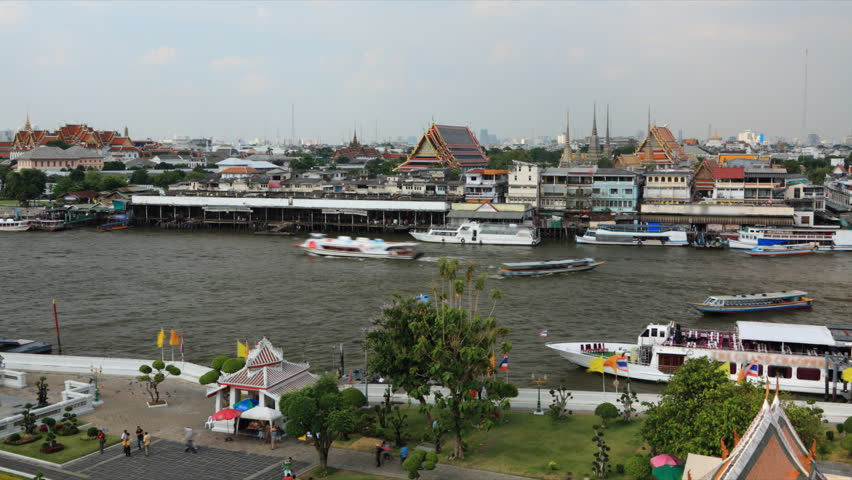 Chao phraya river timelapse, Bangkok