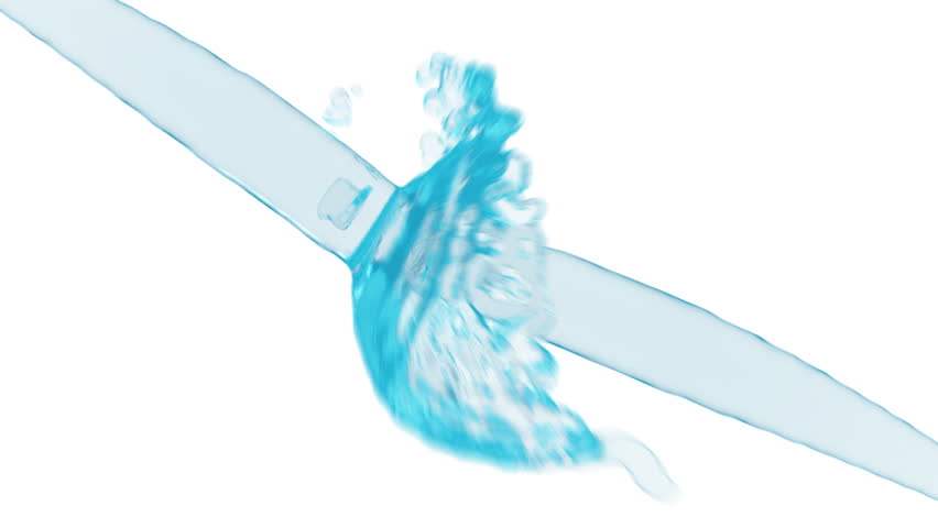 Water Jets collide in slow motion. Comes with Alpha