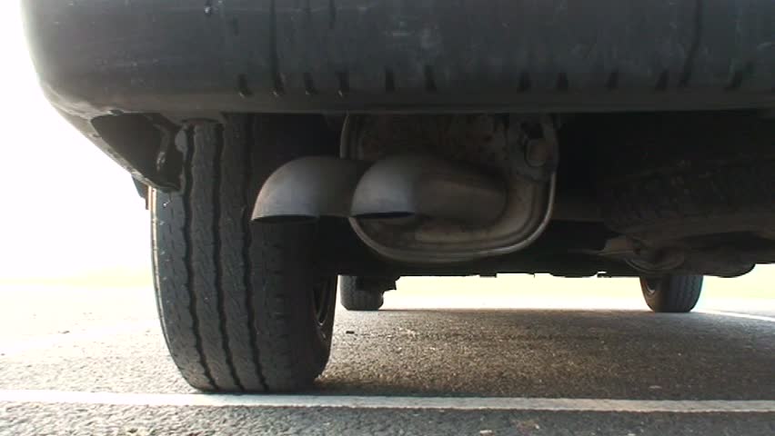 Exhaust of a van when started