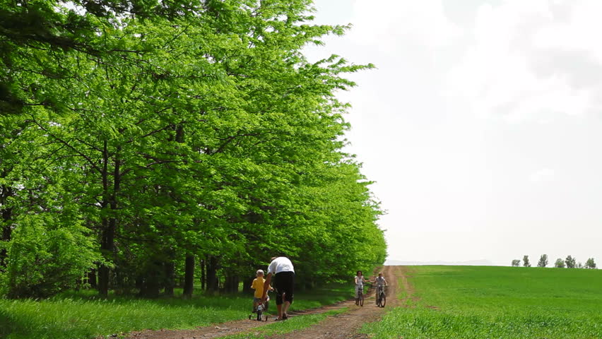 Family Weekend On Bikes Outdoors