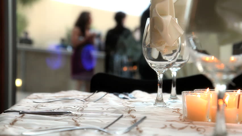table decorations at a wedding