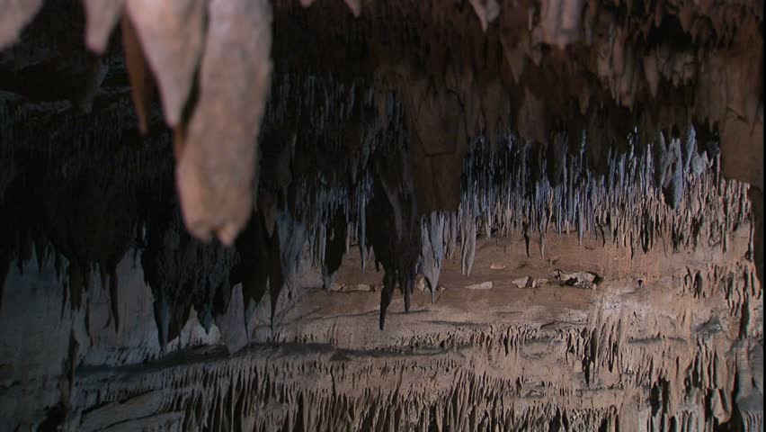  city of stalactites to cave ceiling
