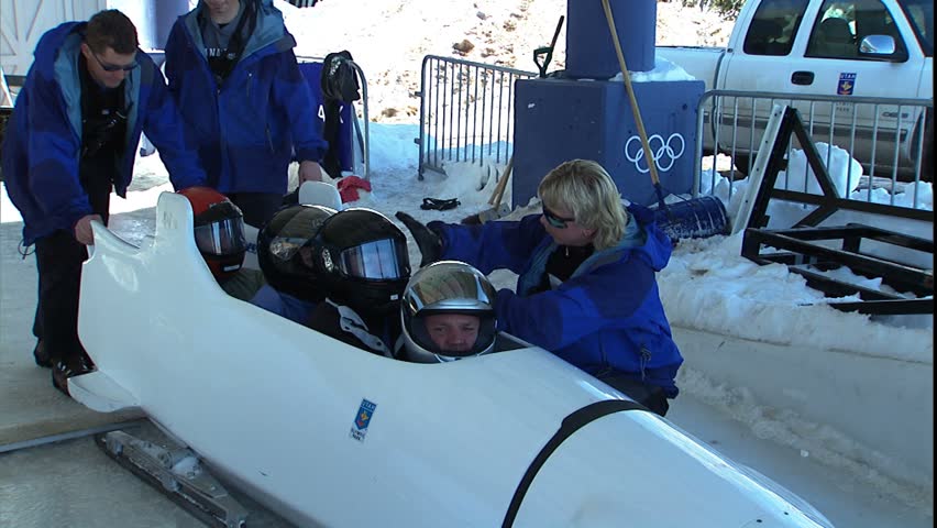 PARK CITY, UT - CIRCA 2004: Olympic Park bob sled start.