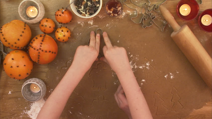 Making gingerbread biscuits, Sweden.