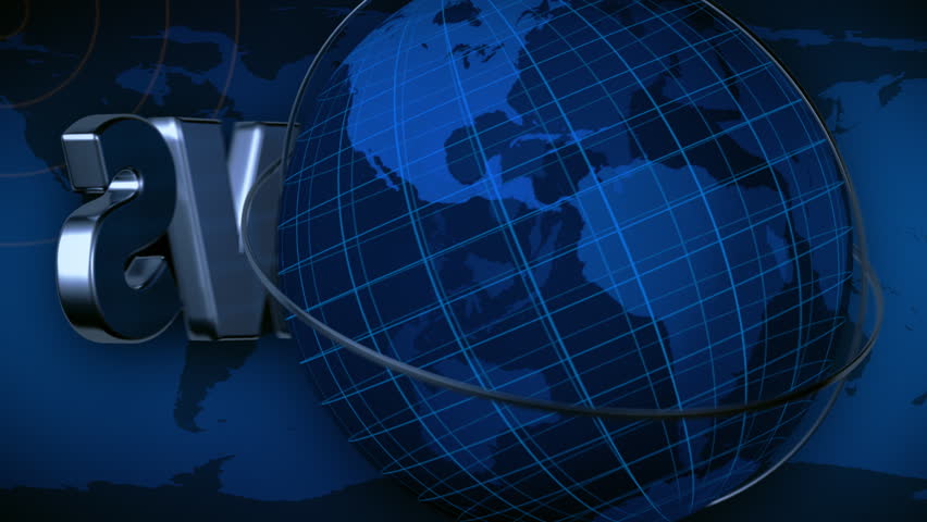 Broadcast news Intro title transition to lower third - Blue (with alpha)