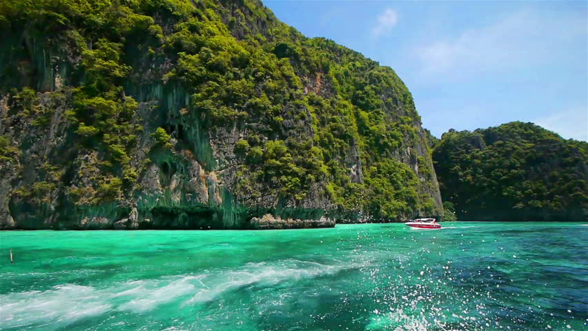 Boat trip to tropical islands, Thailand