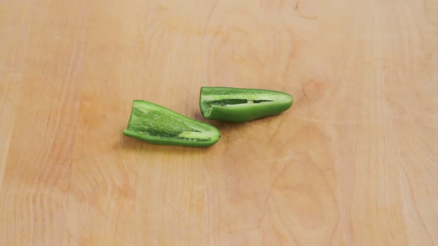 Finely chopping jalapeno chilli