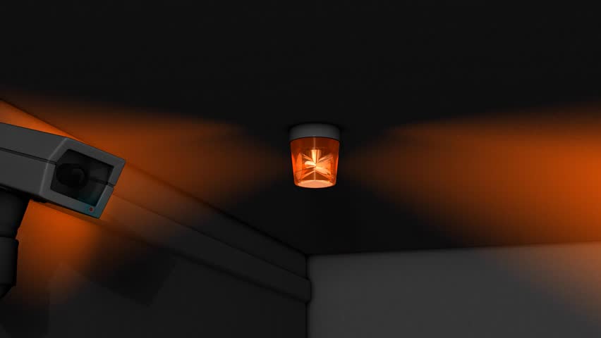 3d concept animation security system.