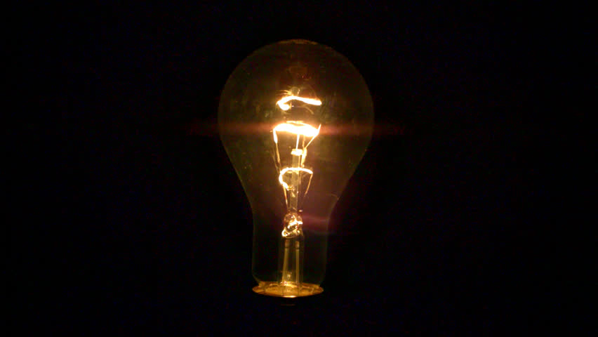 Light bulb being destroyed.