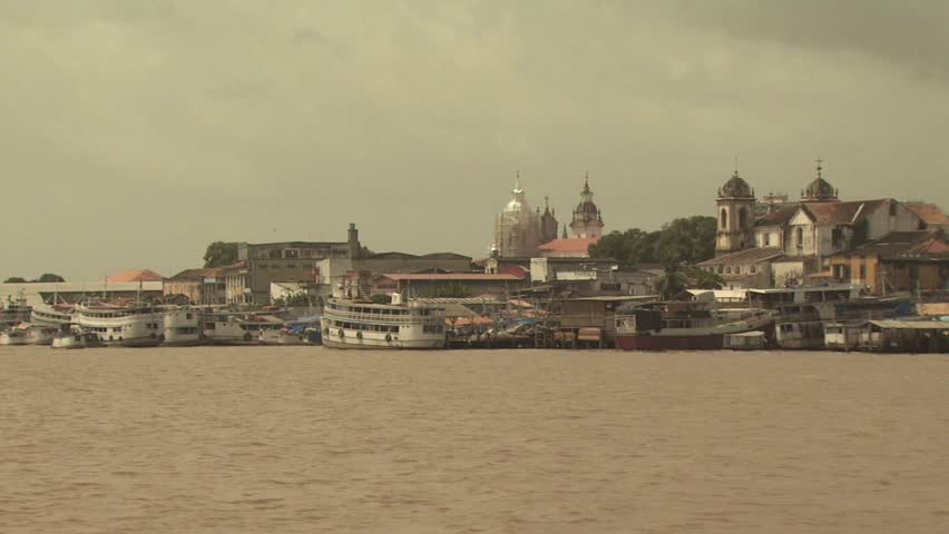 View Of a City scape on th Amazon River