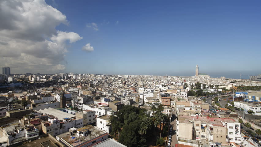 a view of Hassan II Mosque, the third largest mosque in the world, Casablanca