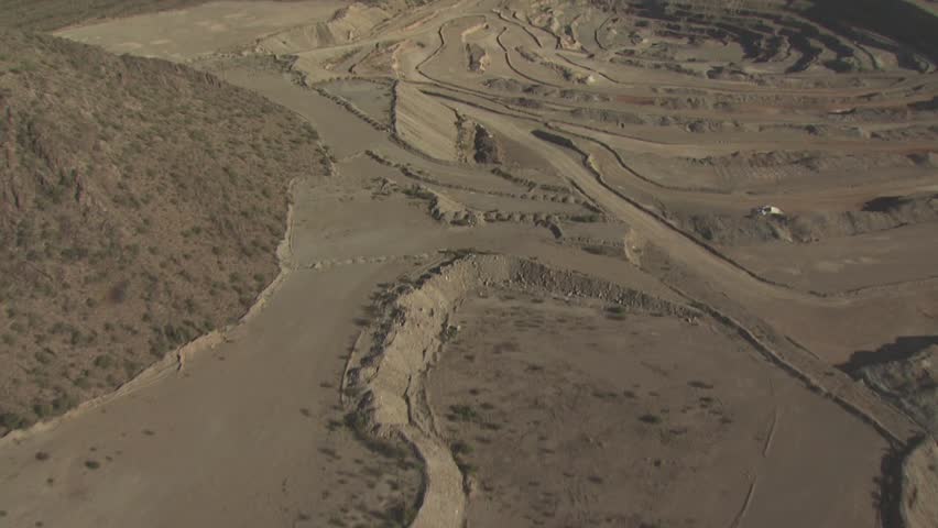 Aerial View of An Open Pit Coppermine