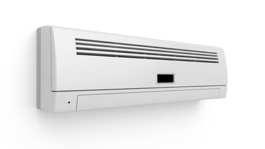 Air conditioner on white background