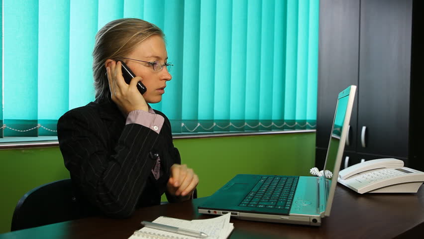 Business woman stressed at her desk