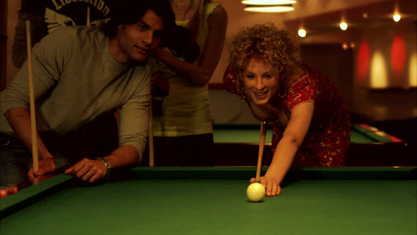 three ladies are playing billiards and having unforgettable threesome 23978 three ladies are playing billiards and having unforgettable threesome 23977