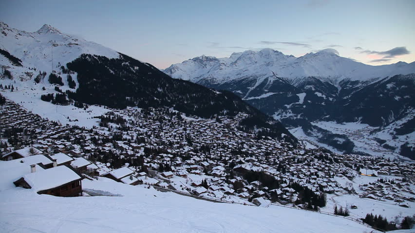 a winter time shot of the Four Valleys region, Bernese Alps, Switzerland