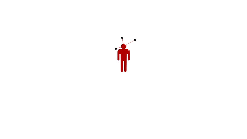 Visualization of a social network being created.
