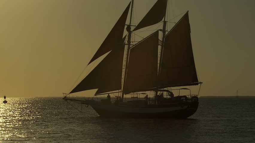 KEY WEST, FLORIDA - CIRCA FEBRUARY 2011: Jolly Rover sailboat in Key West