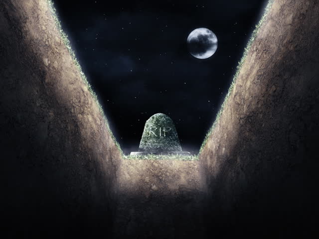 Lowered into a Grave at Night PAL video