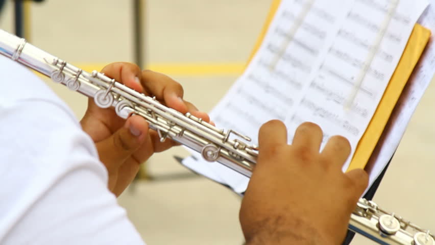 Man playing flute.