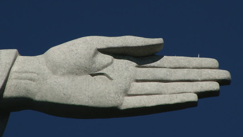 View looking at the Statue of Christ in Rio de Janeiro Brazil