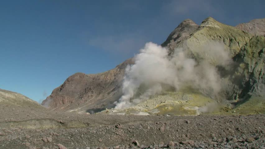 White Island, New Zealand, April 2011. Sitting 48 km offshore, White Island (Whak?ri) is one of New Zealand's most active cone volcanoes which has been built up by continuous volcanic activity