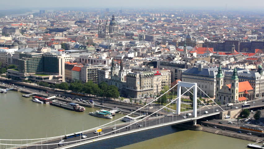 BUDAPEST, HUNGARY - JUNE 10: A panoramic view to Budapest, on June 10, 2012 in Budapest, Hungary. Budapest by quantity of the population takes the ninth place in the European union 