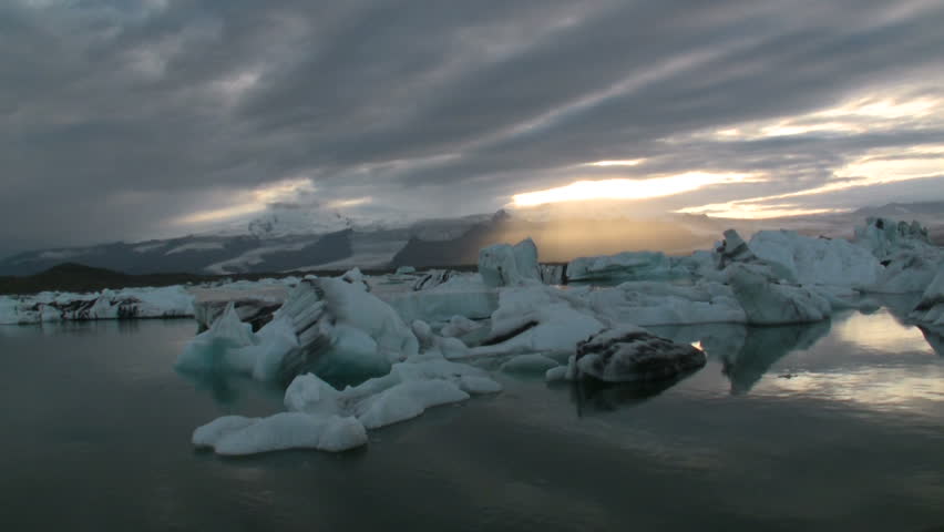 Ice lagoon in Iceland. The south tip of Vatnajokull, Jokulsarlon. 